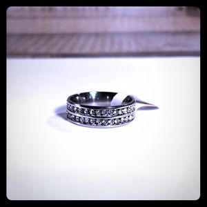 New Mens Wedding band size 11, Silver plated